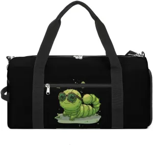 Caterpillar Glasses Insect Bug Gym Bag for Men Women Lightweight Duffel Bag Sports Workout Bag for Travel Yoga