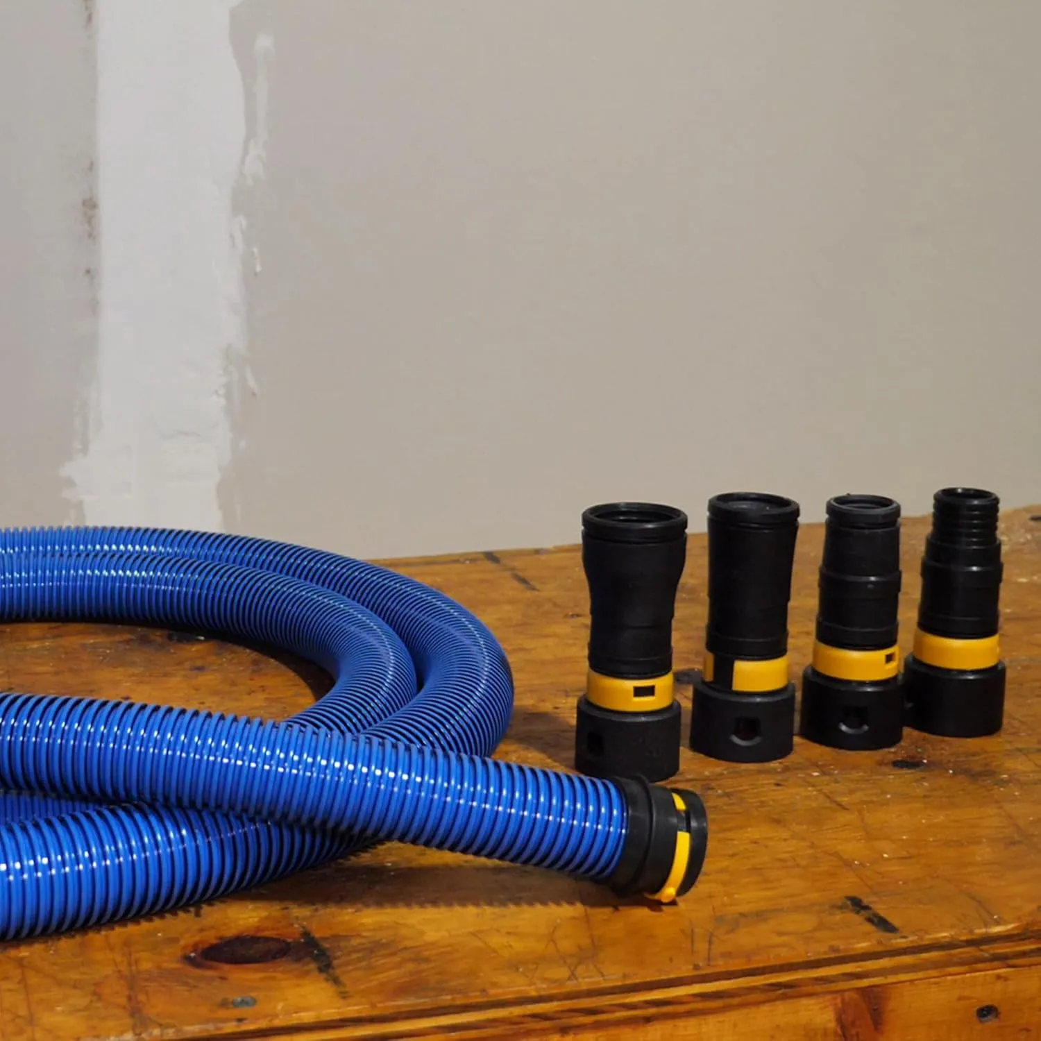Cen-Tec Systems 95215 Antistatic Vacuum Shop Vacs with Expanded Multi-Brand Power Tool Adapter Set, 30 Ft. Hose, Blue