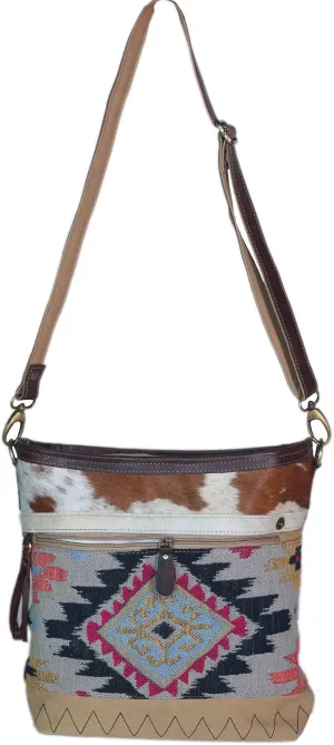 CHALLENGER Women Canvas Handwoven Brown Leather Handbag Tote Purse 17RT2116