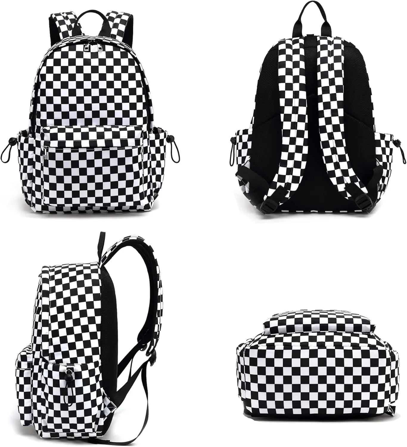 Checkered School Backpack for Girls Women, Teens School Bags Bookbags Ladies Laptop Backpacks