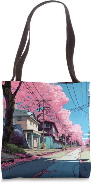 Cherry Blossom Dreams Urban Street Poetry Tote Bag