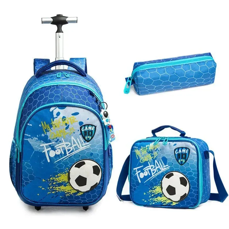 Children's School Backpack with Wheels | Stylish Canvas Wheeled School Bag for Kids