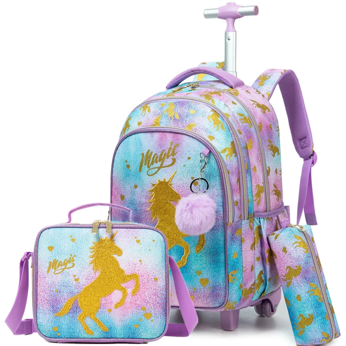 Children's School Backpack with Wheels | Stylish Canvas Wheeled School Bag for Kids