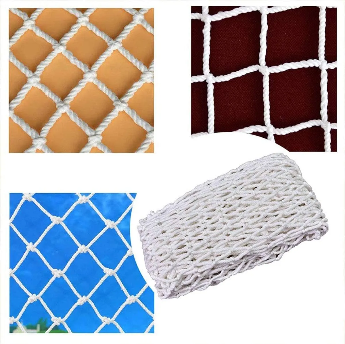 Climbing Net Safety Nets, Children Safety Nets, Cargo Rope Ladder Truck Trailer Heavy Duty Netting Fence Net, for Railings Stairs Playground
