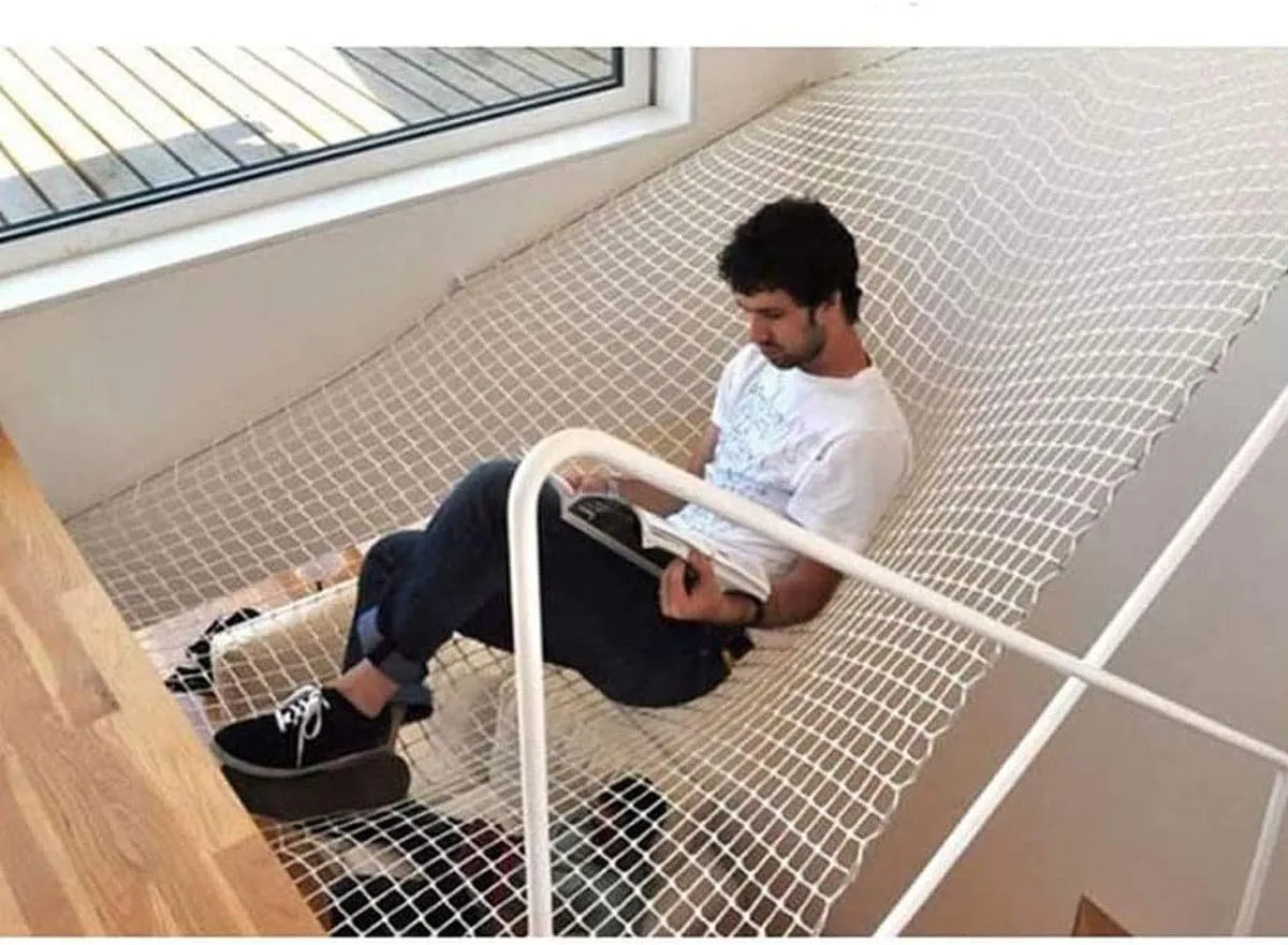 Climbing Net Safety Nets, Children Safety Nets, Cargo Rope Ladder Truck Trailer Heavy Duty Netting Fence Net, for Railings Stairs Playground