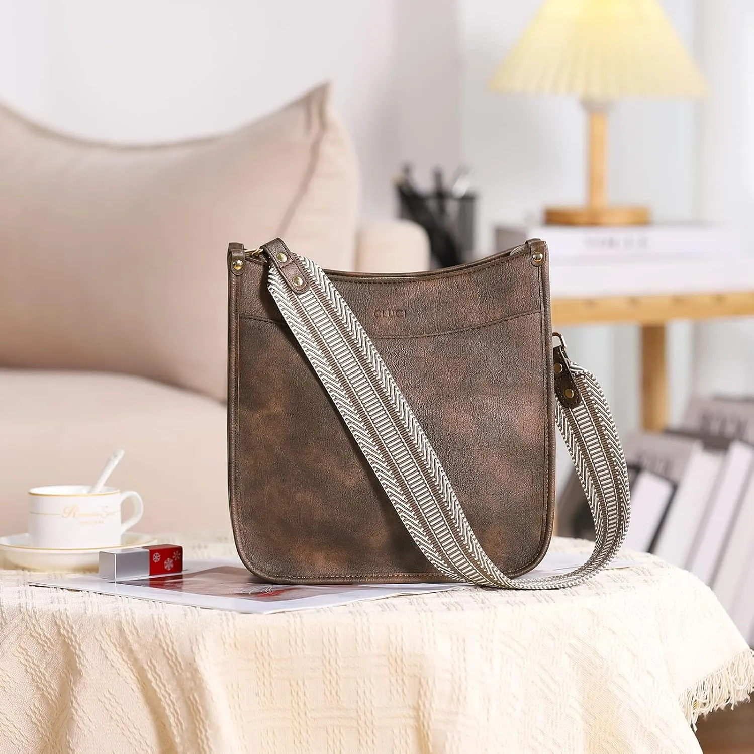CLUCI Crossbody Bags For Women Trendy Fashion Shoulder Bag Vegan Leather Purse For Ladies with Adjustable Strap