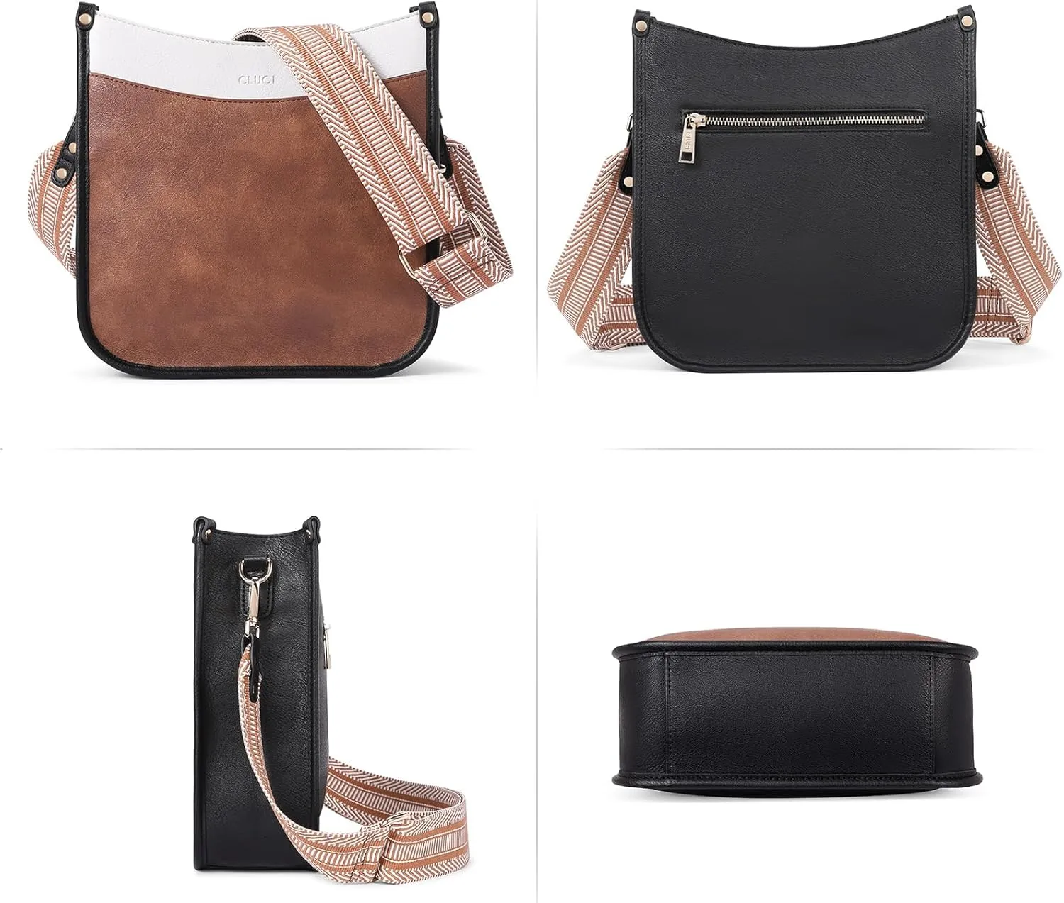 CLUCI Crossbody Bags For Women Trendy Fashion Shoulder Bag Vegan Leather Purse For Ladies with Adjustable Strap