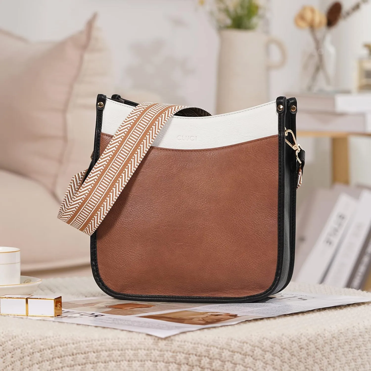 CLUCI Crossbody Bags For Women Trendy Fashion Shoulder Bag Vegan Leather Purse For Ladies with Adjustable Strap