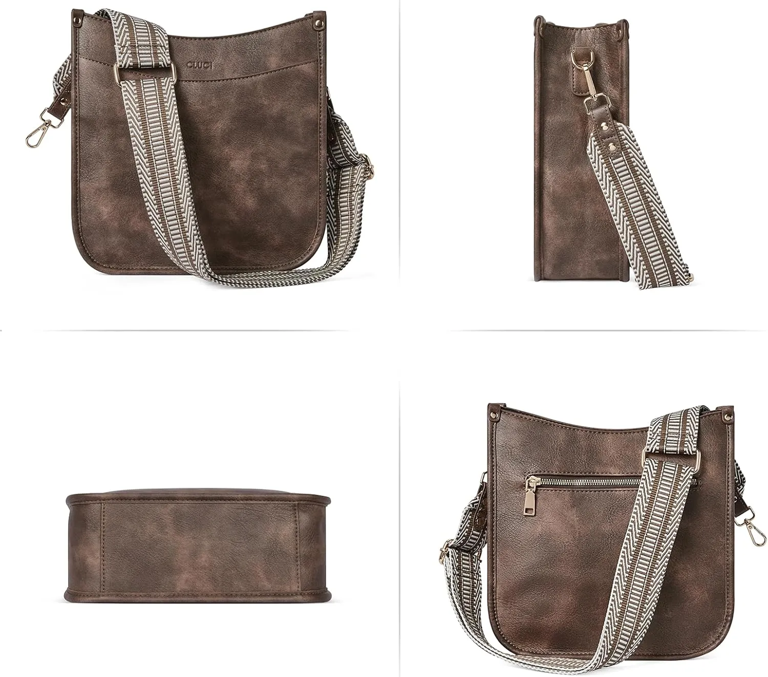 CLUCI Crossbody Bags For Women Trendy Fashion Shoulder Bag Vegan Leather Purse For Ladies with Adjustable Strap
