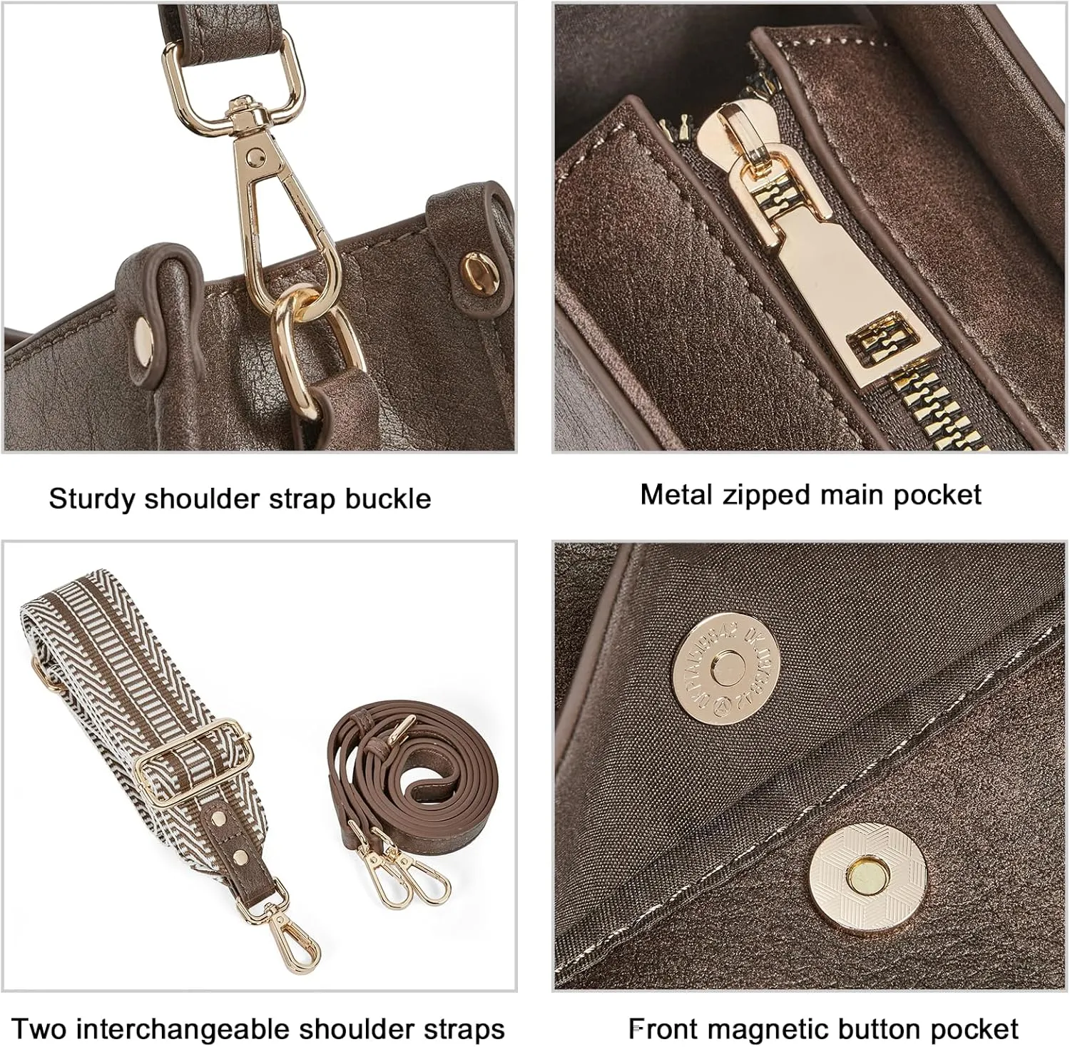 CLUCI Crossbody Bags For Women Trendy Fashion Shoulder Bag Vegan Leather Purse For Ladies with Adjustable Strap
