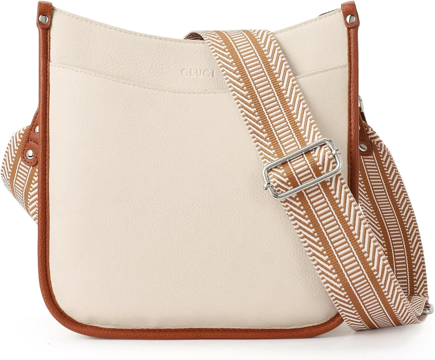CLUCI Purses for Women, Vegen Leather Crossbody Bags for Woman Trendy, 2PCS Hobo Handbag with 2 Adjustable Guitar Strap