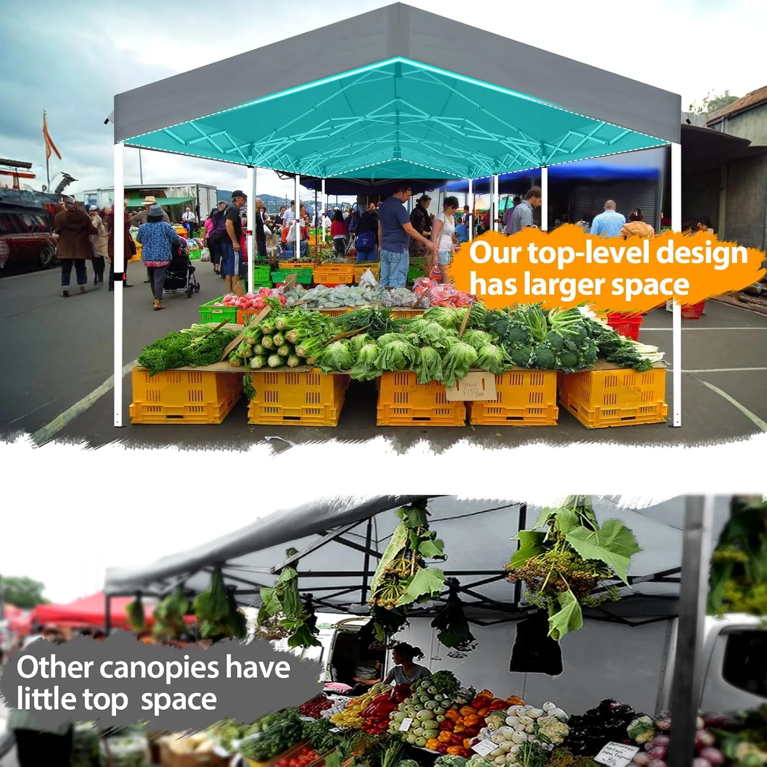 COBIZI 10x30 Party Tent with Wheeled Bag 10x30 Pop up Canopy with One-Push Setup, Outdoor Canopy with 3 Sidewalls Gazebo Event Shelter for Wedding Commercial with Sandbags,Waterproof & UPF50 , Grey