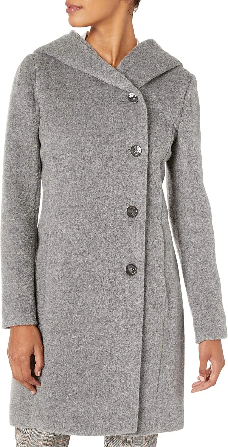 Cole Haan Women's Alpaca Blend Dropped Shoulder Coat
