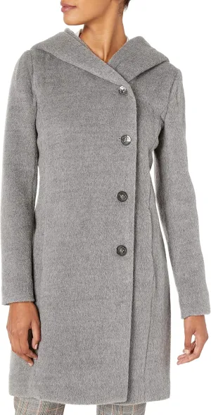 Cole Haan Women's Alpaca Blend Dropped Shoulder Coat