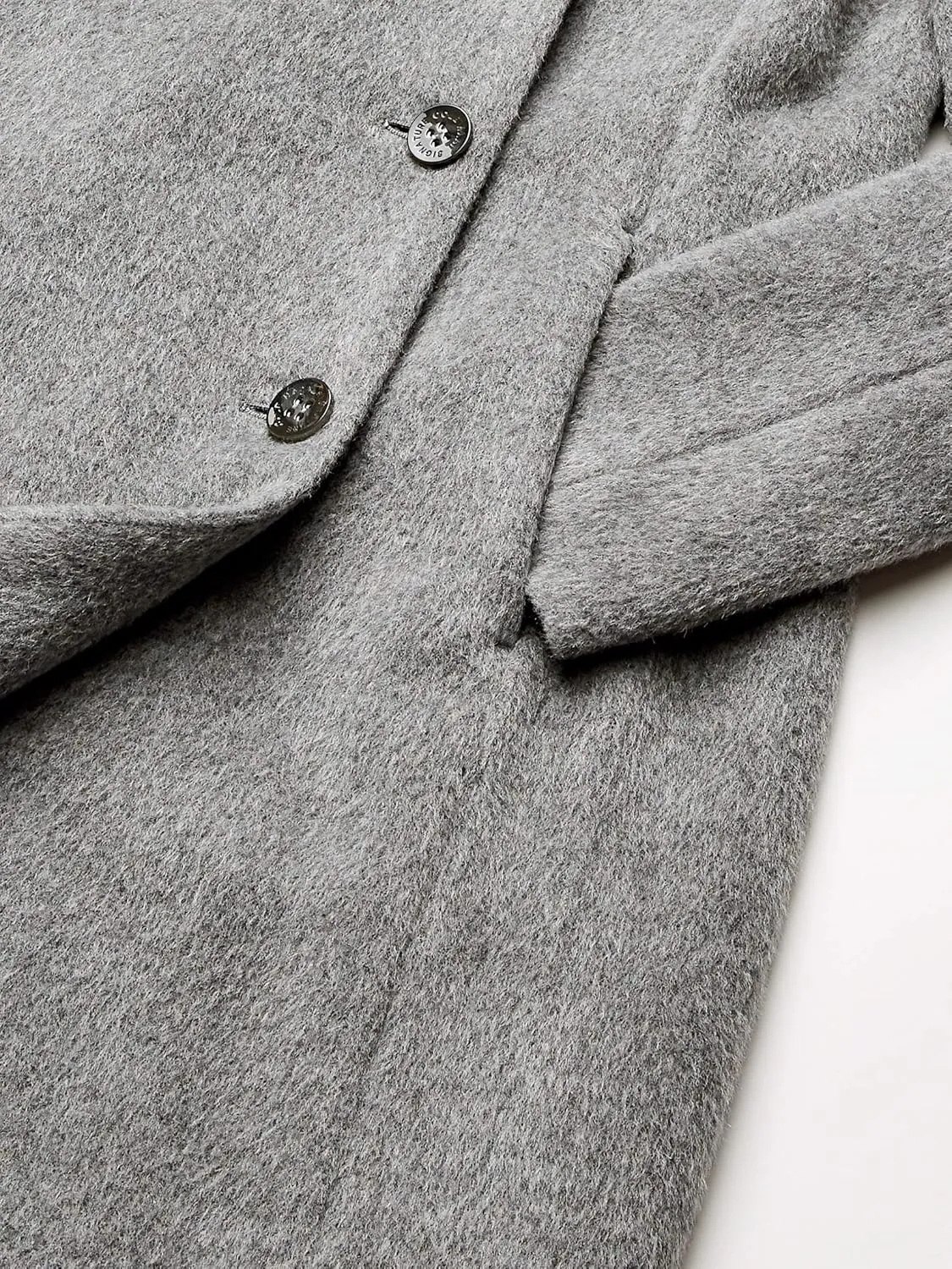Cole Haan Women's Alpaca Blend Dropped Shoulder Coat