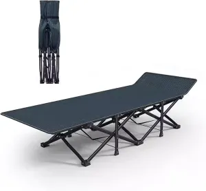 Comfortable Camping Sleeping Cots for Adults max Loading 551lbs, Folding Camping Cot Bed Queen Double Layer Oxford, for Camping Hiking Travel Home