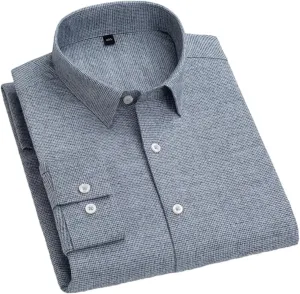 Cotton Striped Full Shirts for Men Slim Fit Casual Shirt Long-Sleeve Plaid Casual Shirts Soft Designer