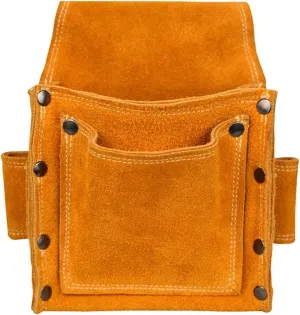 Cowhide Wearable Waist Pack Electric Drill Bag Screws Nails Drill Bit Metal Parts Fishing Travel Tool Storage Bags with Belt Tool kit