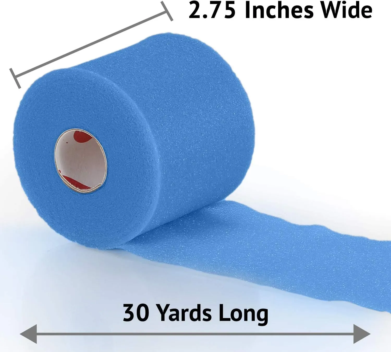 Cramer Tape Underwrap, Bulk Case of 48 Rolls of PreWrap for Athletic Taping, Hair Tie, Headband, Patellar Support, Pre-Wrap Athletic Tape Supplies, 2.75" X 48 Yard Rolls of Pre Wrap, Blue