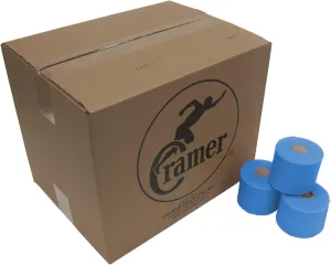 Cramer Tape Underwrap, Bulk Case of 48 Rolls of PreWrap for Athletic Taping, Hair Tie, Headband, Patellar Support, Pre-Wrap Athletic Tape Supplies, 2.75" X 48 Yard Rolls of Pre Wrap, Blue