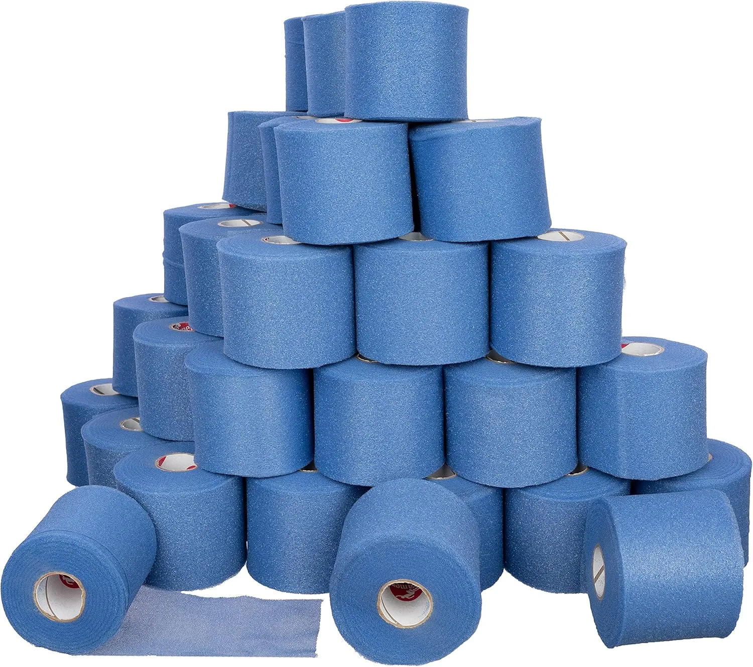Cramer Tape Underwrap, Bulk Case of 48 Rolls of PreWrap for Athletic Taping, Hair Tie, Headband, Patellar Support, Pre-Wrap Athletic Tape Supplies, 2.75" X 48 Yard Rolls of Pre Wrap, Blue