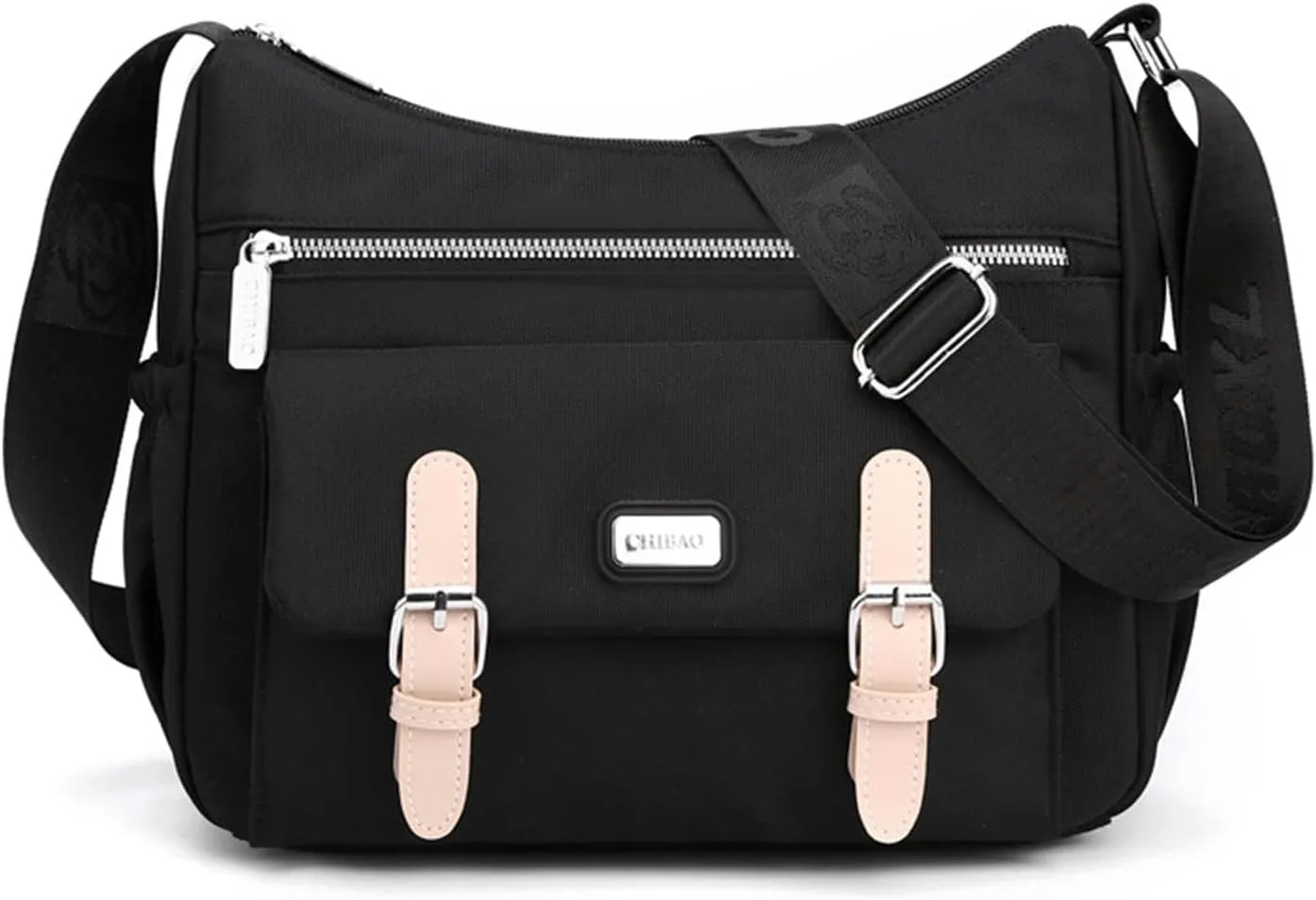 Crossbody Bags for Women Lightweight Shoulder Handbags Waterproof Nylon Purse with Pockets Messenger Bags (Purple)