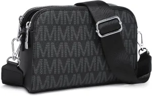 Crossbody Bags for Women Triple Zip Vegan Leather Camera Purses Small Shoulder Handbags with Wide Strap
