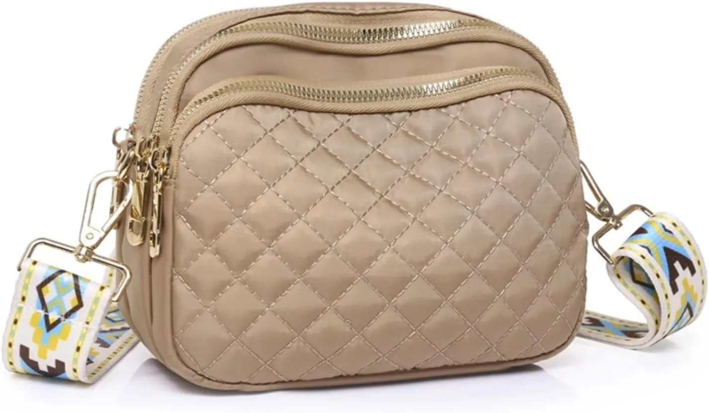 Crossbody Bags For Women Waterproof Lightweight Shoulder Bag Small Casual Nylon Handbags Multiple Pockets Purse