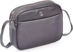Crossbody Sling Bag for Women Trendy Real Leather Purse Mini Soft Pebbled Crossover with Card Case