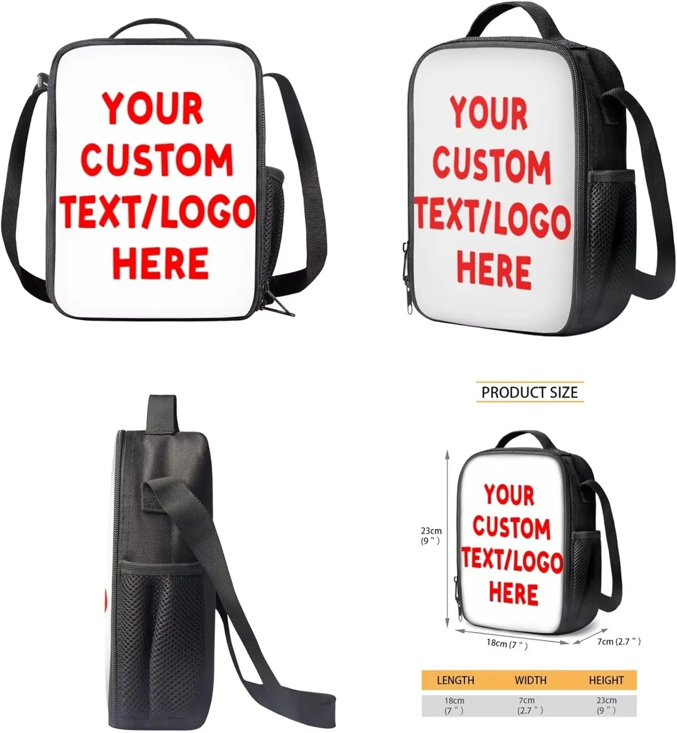 Custom 3Pcs Backpack Set with Lunch Bag Pencil Case Add Your Name Personalized School Book Bags Customization Backpack for Girls Boys Teens