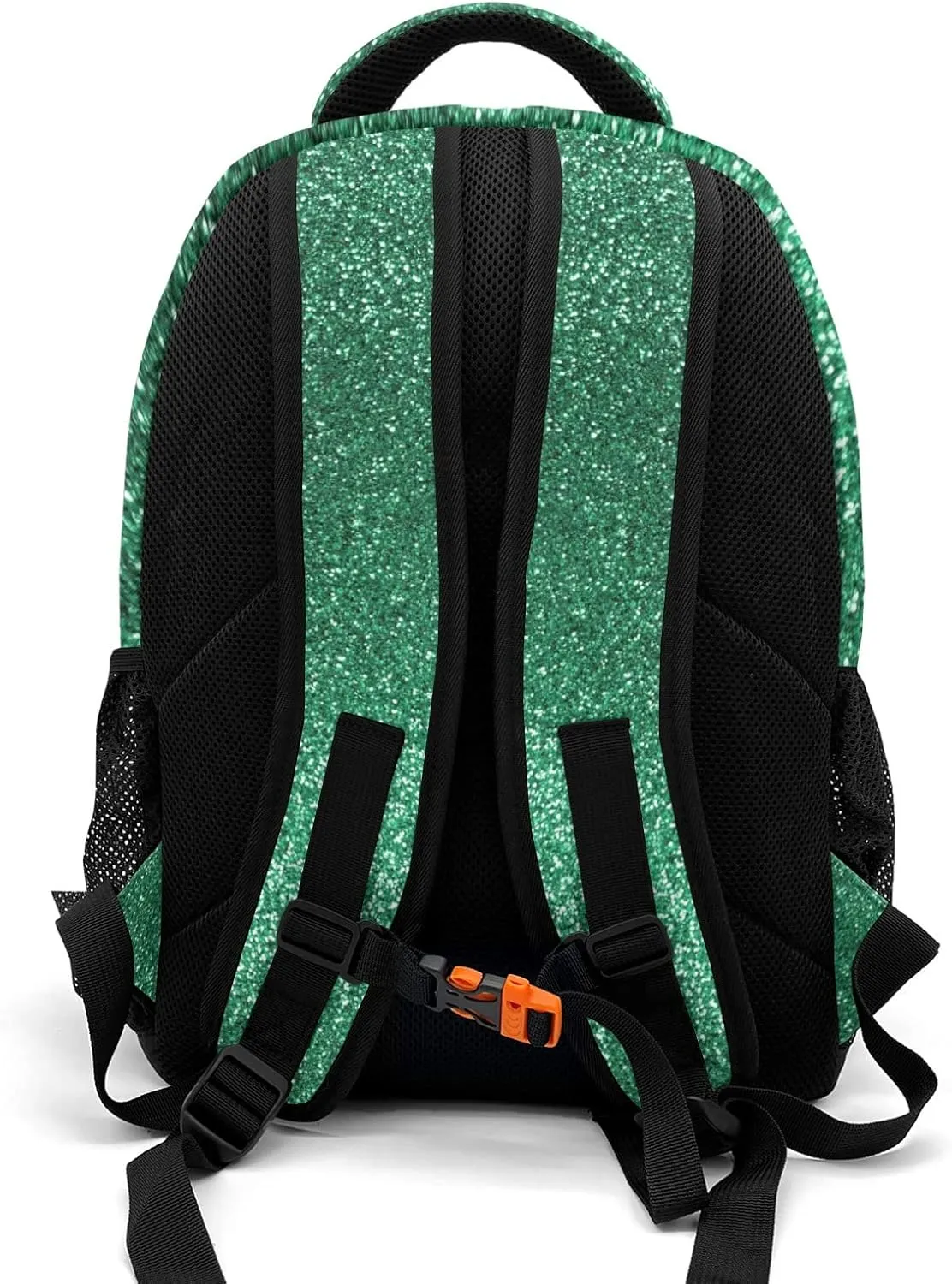Custom Cheerleader Backpack Custom Multifunctional Waterproof Laptop Bag for Travel Gift Green Bling Print Simple Cheer