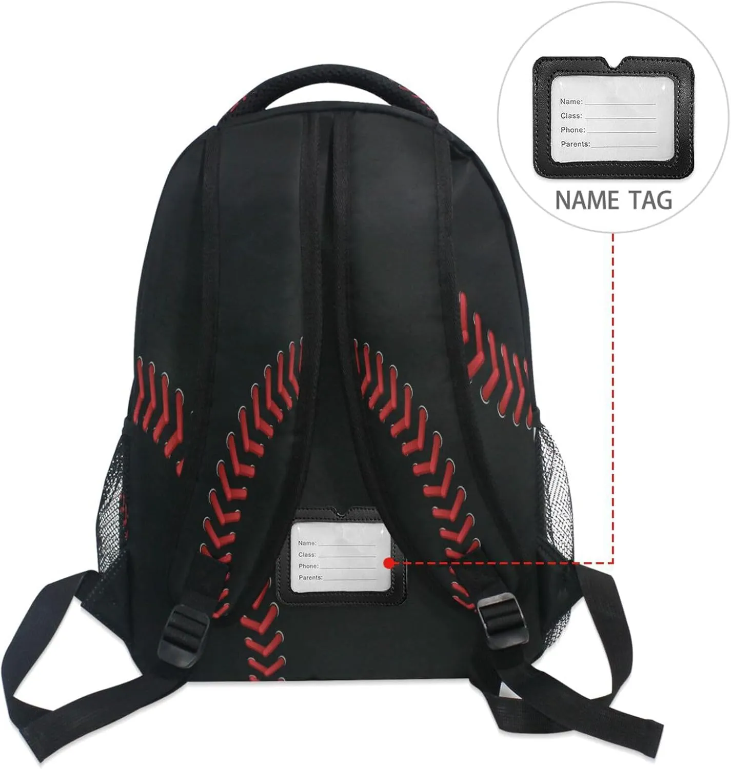 Custom You Name Fashion Baseball Stripes Backpack,Casual Daypacks Outdoor Sports Rucksack School Shoulder Bag for Men Women Boys Girls 12x7.3x16.9in