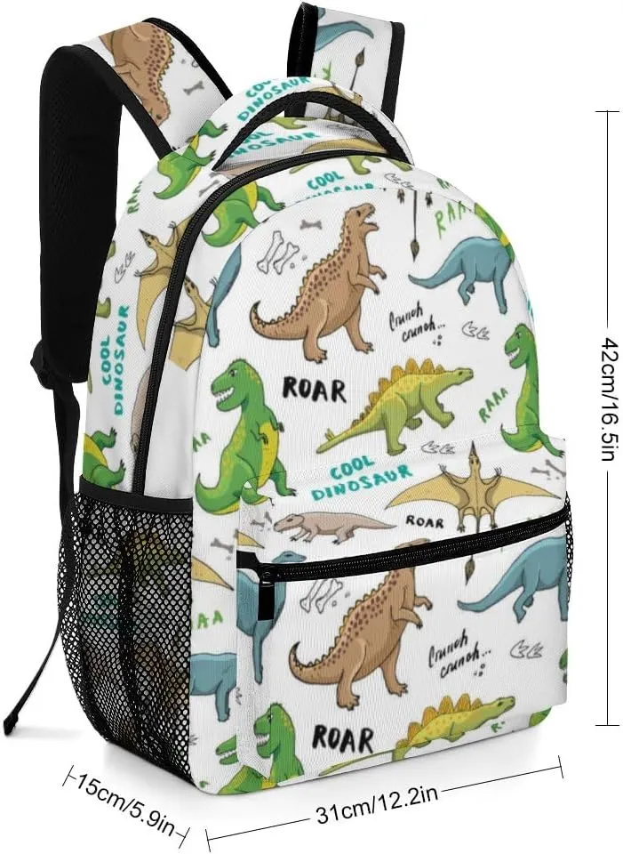Cute Cartoon Dinosaurs Kids Backpack Bag, Daypack Bag for Boys Girls School Kindergarten Travel