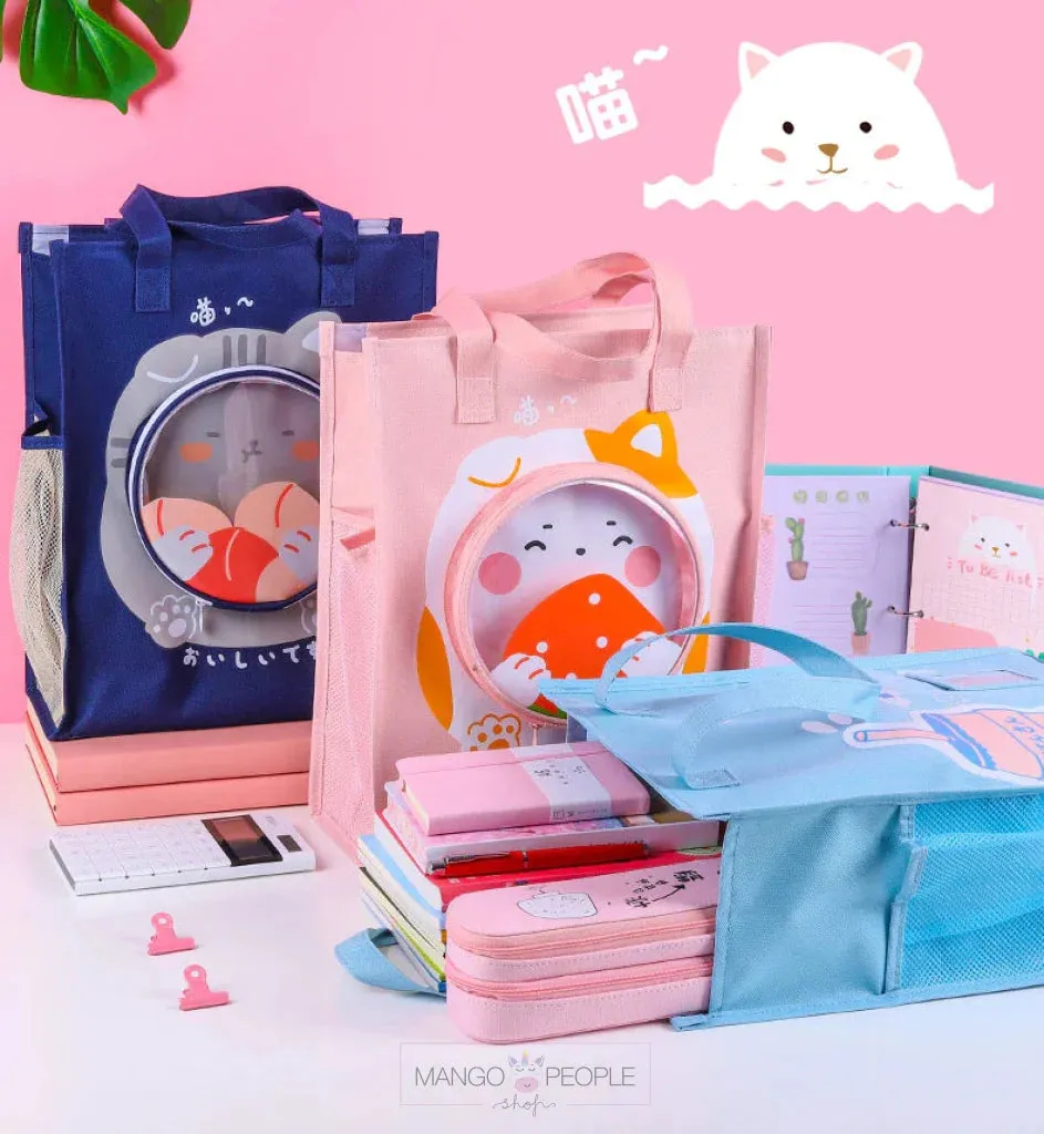 Cute Cartoon Print Multipurpose Shoulder Bag With Super Large Capacity