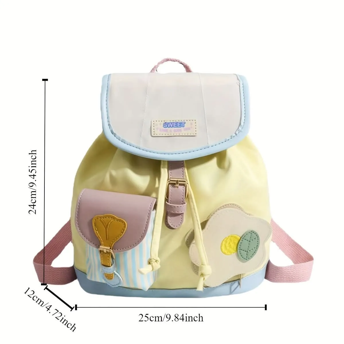 Cute Colorblock Cartoon Backpack for Kids