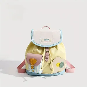 Cute Colorblock Cartoon Backpack for Kids