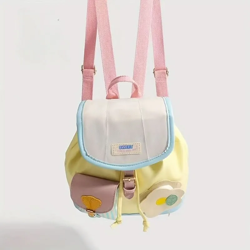 Cute Colorblock Cartoon Backpack for Kids