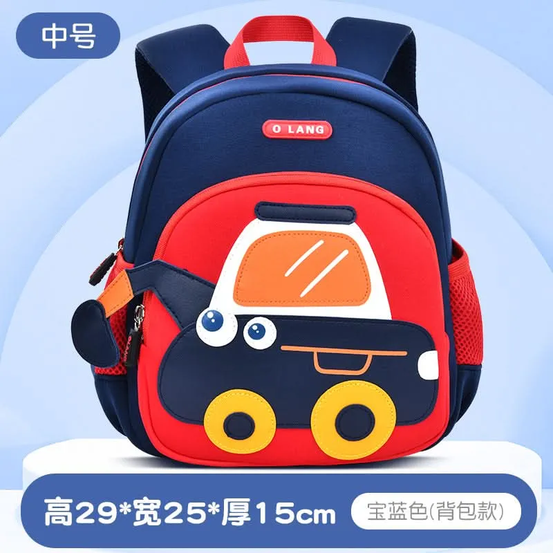Cute Excavator Kids' Backpack – School Bag for Kindergarten & Preschool Boys & Girls