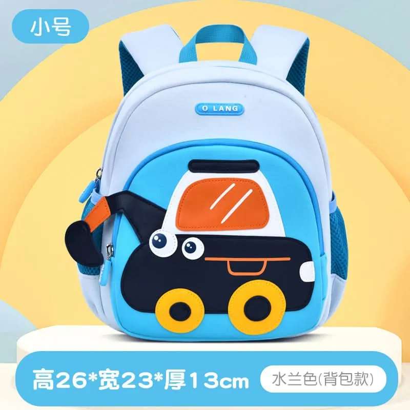 Cute Excavator Kids' Backpack – School Bag for Kindergarten & Preschool Boys & Girls
