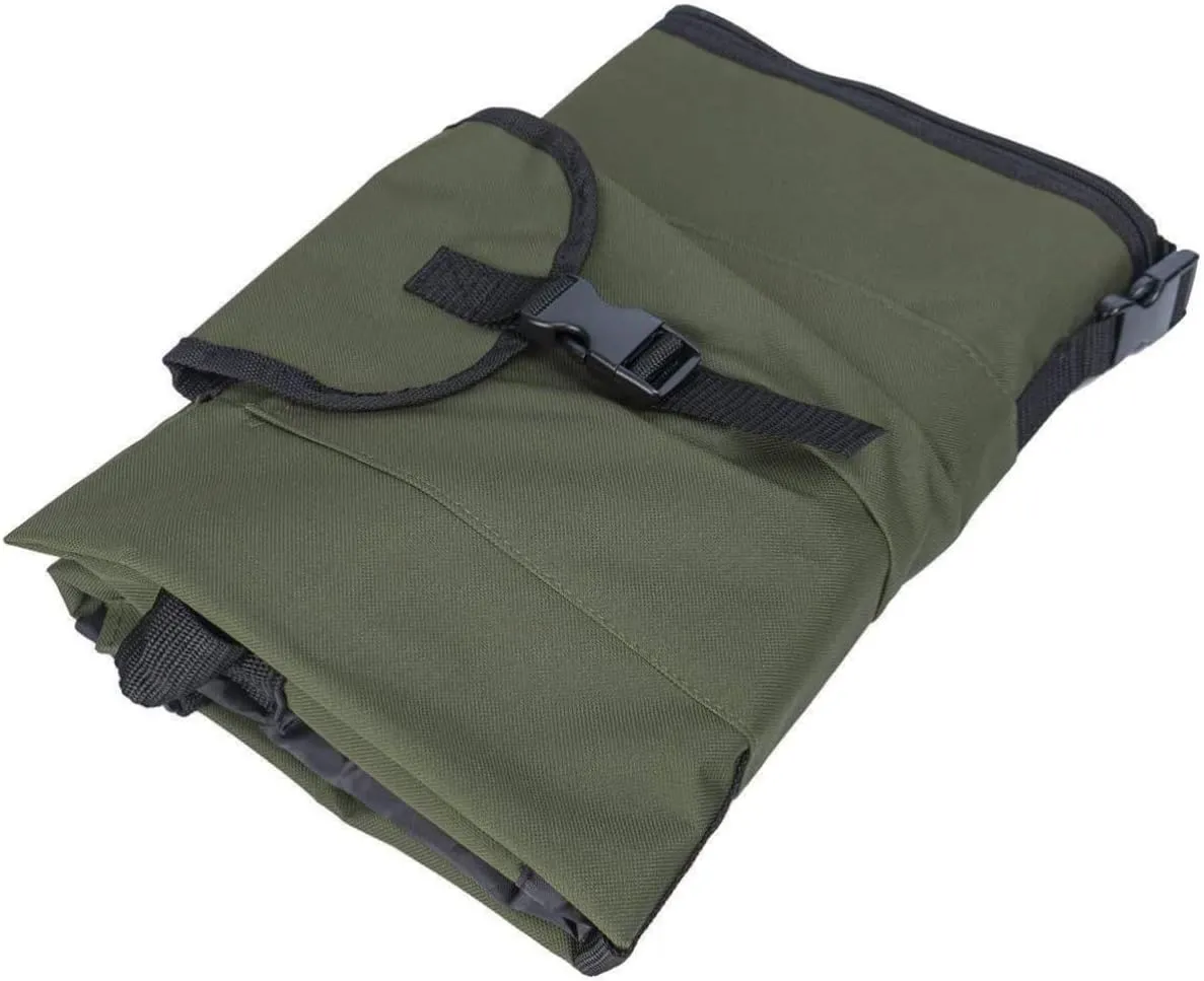 Cylindrical Fishing Rod Bag Large Capacity Storage Organizer for Outdoor Sports Lightweight Durable with Comfortable Shoulder Strap Green