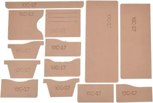 Cyrank Wallet Acrylic Template, 13Pcs Clear Acrylic Wallet Template Pattern Stencil Set for Women Wallet Handbag Making Stencil Leather Craft Tool Quilting Sewing Tool