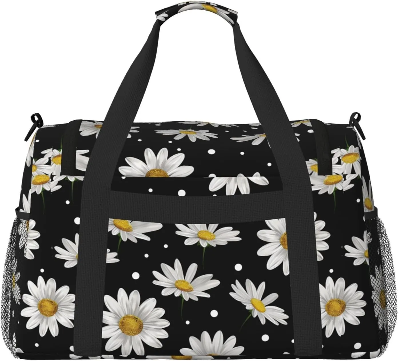 Daisies Flower Duffle Bag Foldable Travel Tote Bag Carry On Large Weekender Overnight Bags Waterproof Gym Bag For Women Men