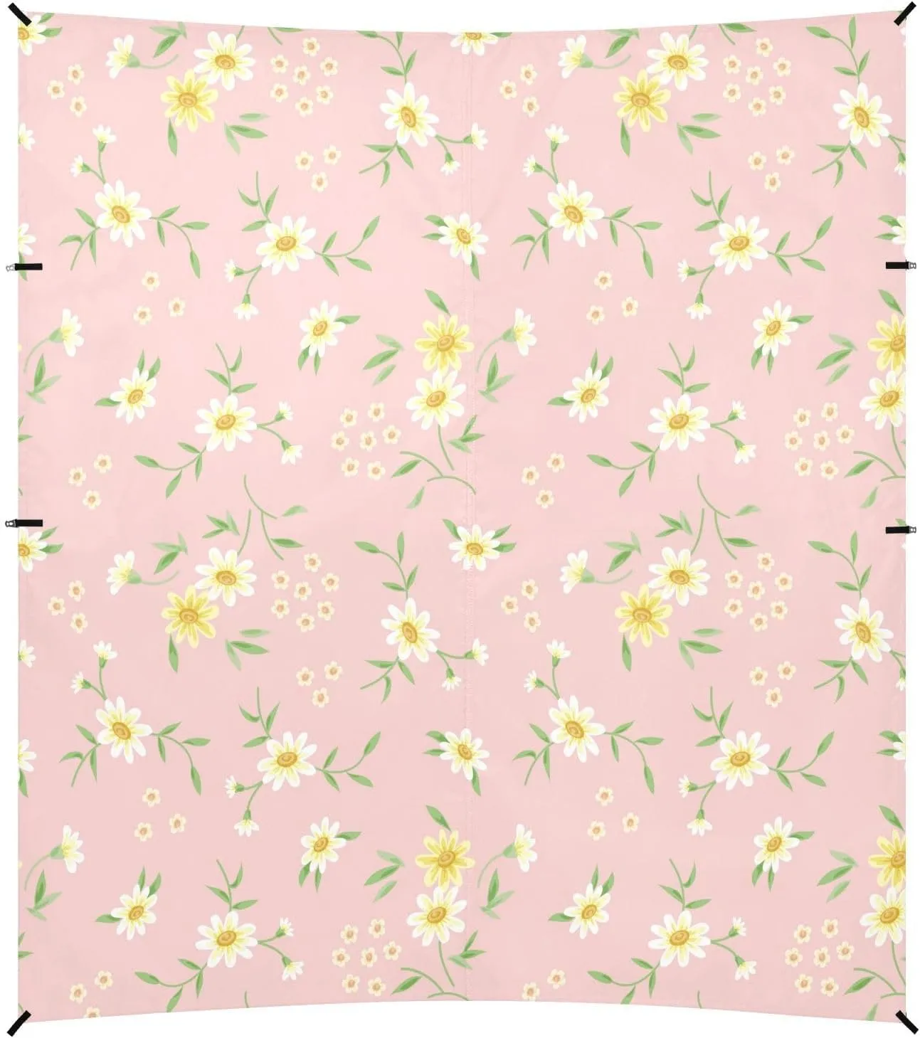 Daisy Flower Pattern Beach Tent Camping Sun Shelters Portable Outdoor Canopy Sun Shade for Camping Trips Fishing Backyard Fun or Picnics Easy Setup with Carrying Bag