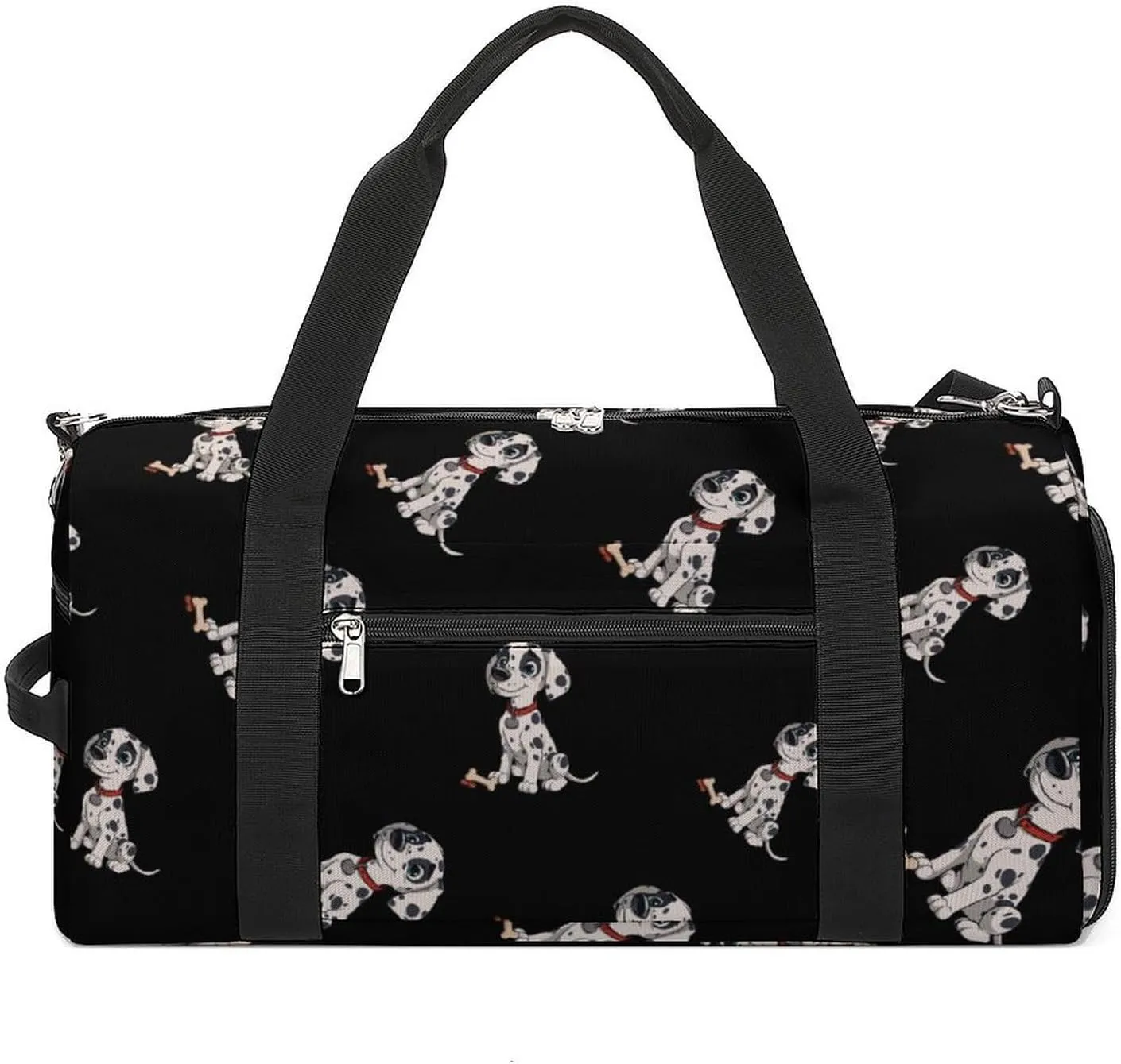 Dalmatian Dog Sports Gym Bag for Men Women Travel Duffel Bag with Shoulder Strap