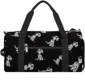 Dalmatian Dog Sports Gym Bag for Men Women Travel Duffel Bag with Shoulder Strap