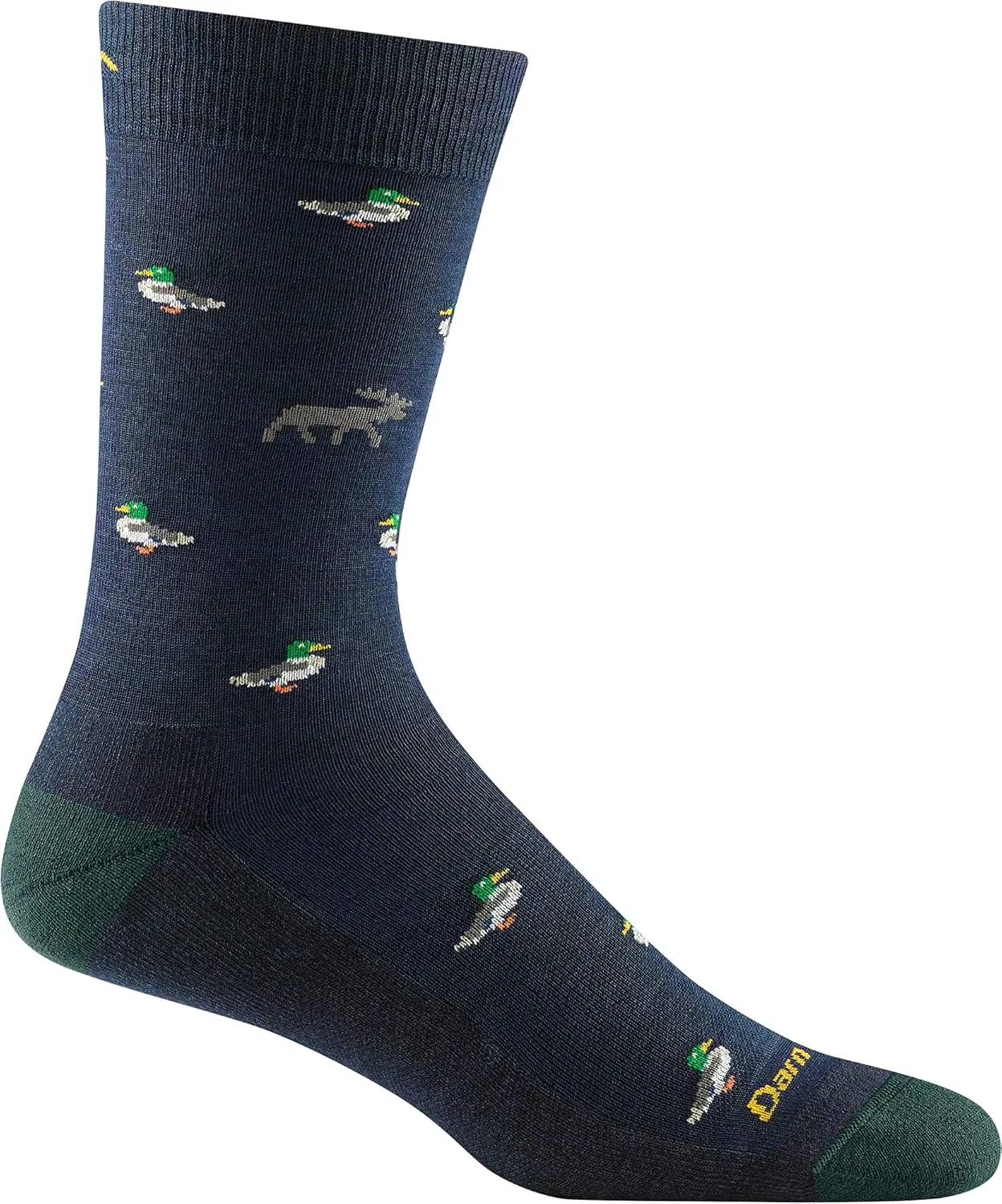 Darn Tough Vermont Duck Duck Moose Crew Lightweight with Cushion Eclipse MD (US 8-9.5)