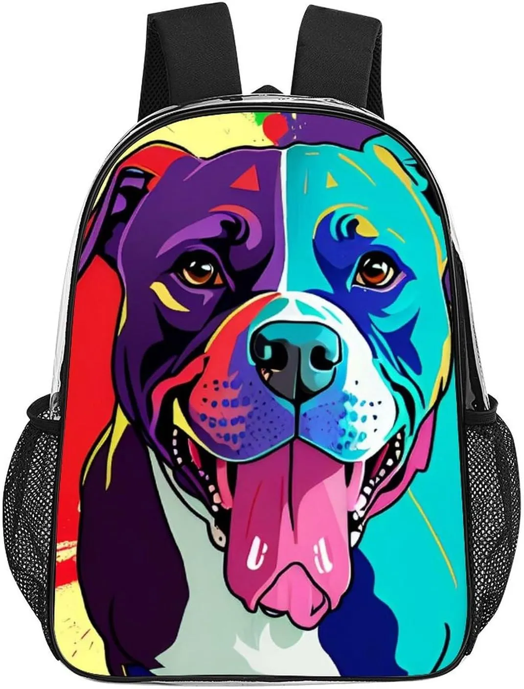 Daypack Backpack Anti-Theft Multipurpose Big Capacity Bookbag - American Pit Bull Terrier Dog Art Business Computer Bag Transparent Bag