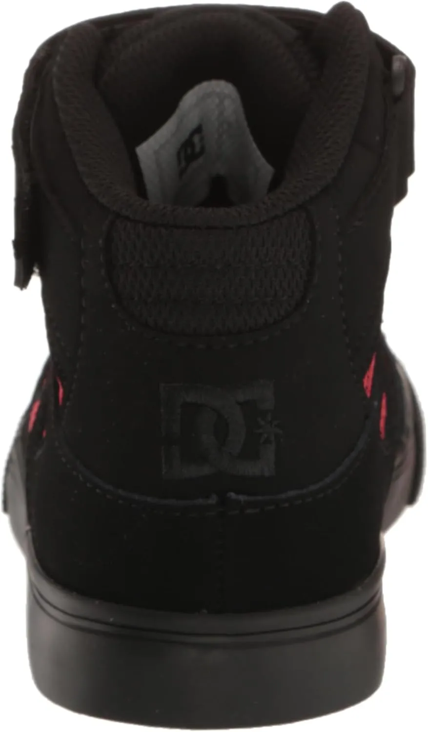 DC Boy's Pure High Top Ev Skate Shoes with Ankle Strap and Elastic Laces