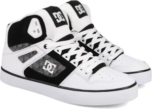 DC Men's Pure High Top WC Skate Shoe, Black/White/Carbon, 15