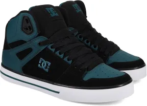 DC Men's Pure High Top WC Skate Shoe, Dark Teal/Black, 12